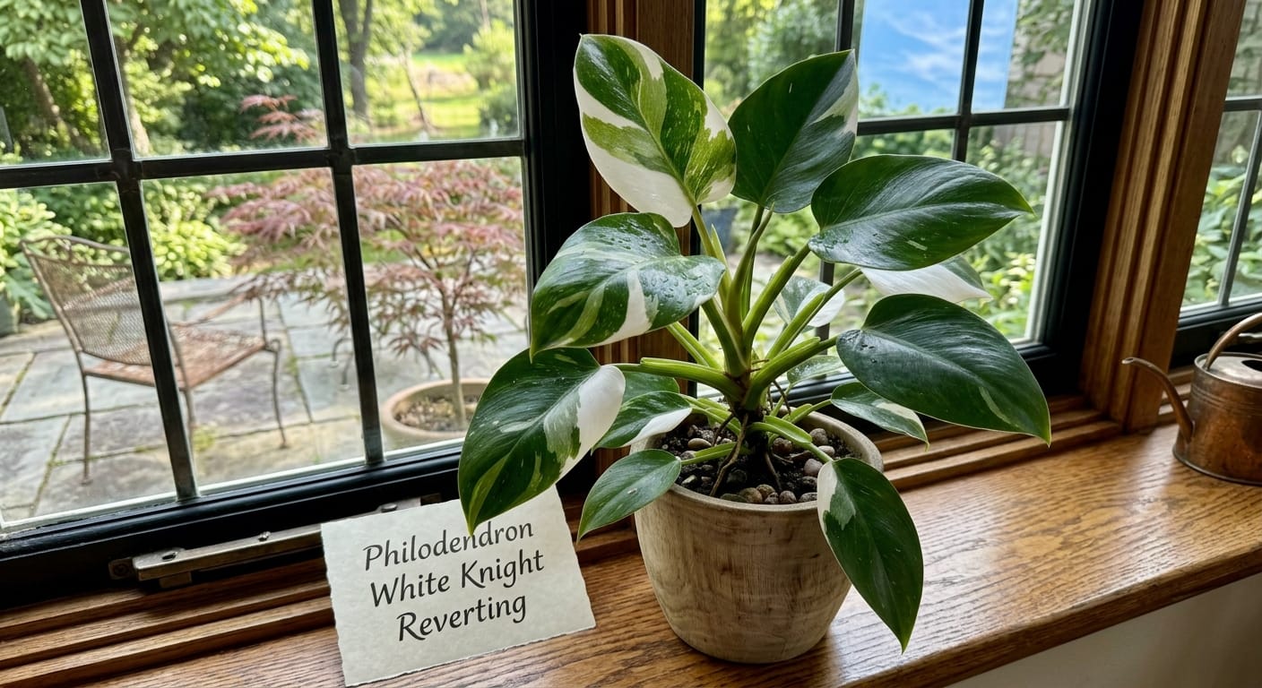 Philodendron White Knight Reverting
