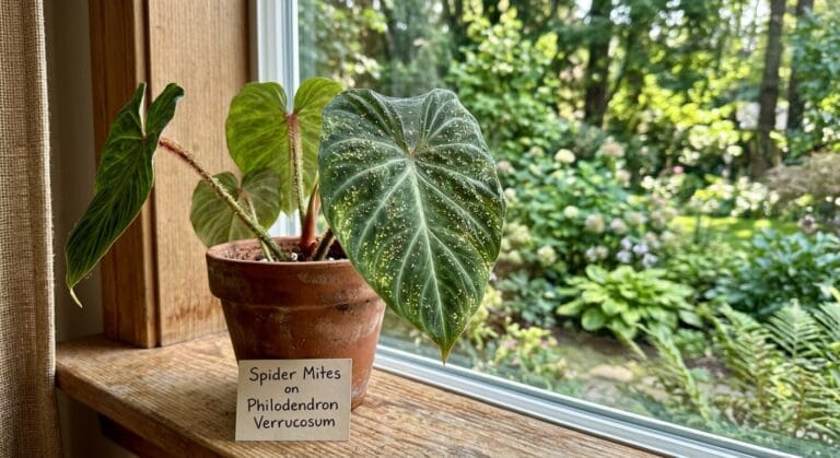 Spider Mites on Philodendron Verrucosum