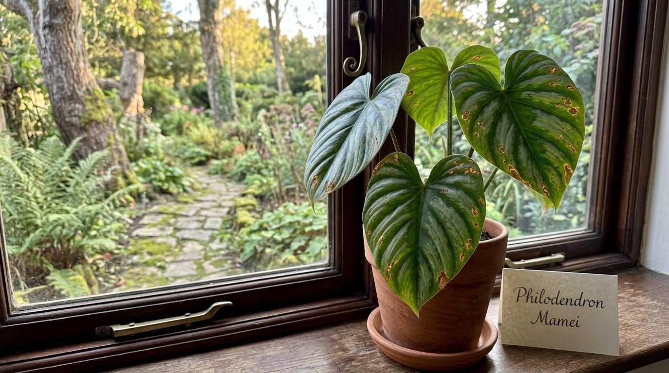 Brown spot on Philodendron Mamei