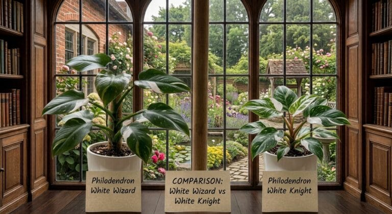 Comparison: Philodendron White Wizard vs White Knight