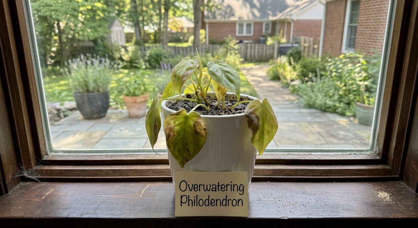 Overwatering Philodendron