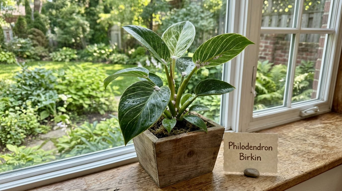 Philodendron Birkin with Mealybugs
