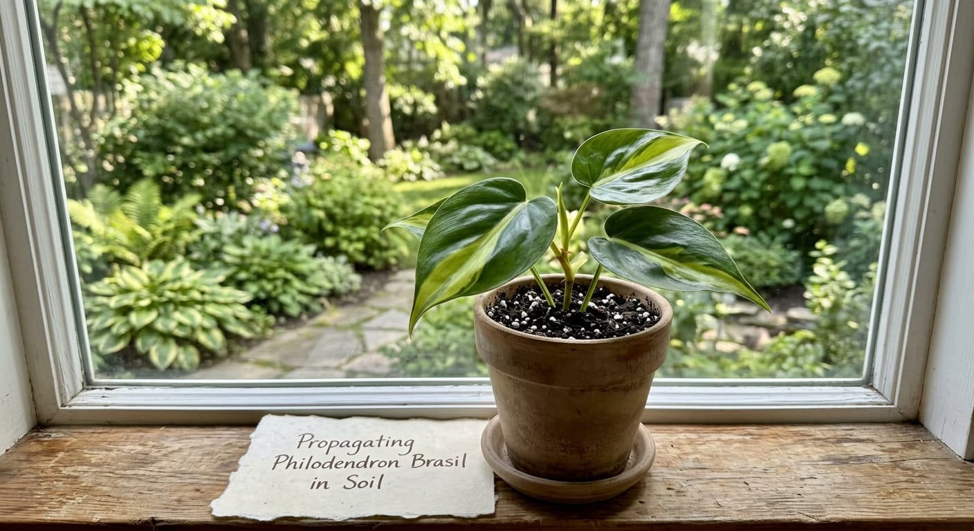 Propagating Philodendron Brasil in Soil